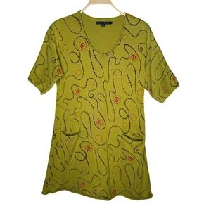 Gudrun Sjoden Women's Organic Cotton Tunic Dress Unique Print Casual‎